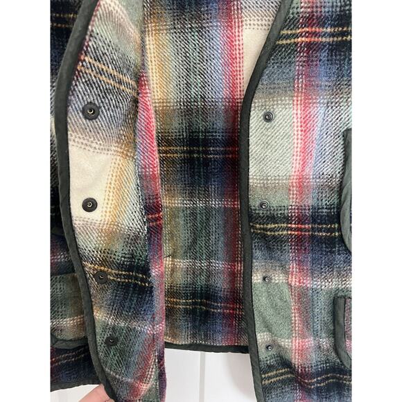 The Limited Vintage Vest Wool Blend Plaid Snap Multi-Color Size Large - Picture 4 of 4